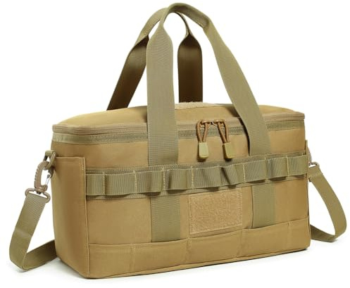 GETBSTOOP utomhus tung lunchväska stor kapacitet utomhus picknickväska camping kylare för camping picknick strand arbetsresa (khaki)