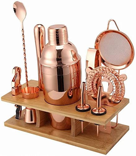 AZHAOJLI Juego de coctelera, Kit de Barman para Mezclar Vino. Herramienta de Acero Inoxidable para Barras, Accesorios para Bebidas en casa.