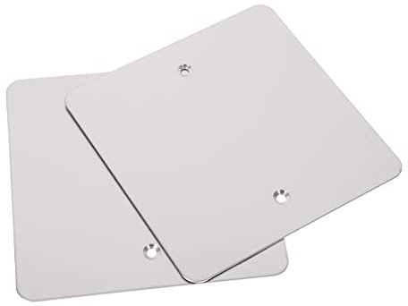 DECOMELODY Edelstahl Wandplatte Abdeckung 2 Stück Blindabdeckung Steckdosenabdeckungen Für Leere Wandlochabdeckung Glatte Oberfläche Stabile Revisionsklappe Für Heimgebrauch