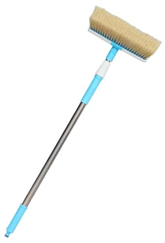 Window Shower Cleaner Brush for Glass Door with Long Handle, Professional Floor Squeegee Broom for Cleaning Garage Tile Concrete Mirror Windshield Bathroom Home Car