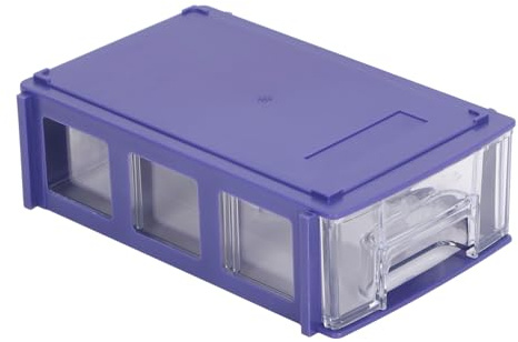 Aramox Organizzatore del Mini Cassetto del Cassetto Deposito Impilabile per Piccole Parti a Vite Guscio Blu 140 X 90 X 40 Mm