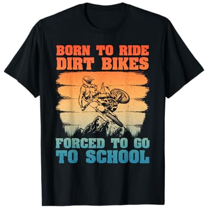 Funny Dirt Bike Art for Boys Girls Motocross Dirt Bike Rider T-Shirt