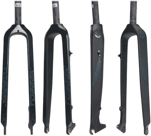 CUCKQUIC Fahrrad Starrgabel Vollcarbon Fahrrad Vorderradgabeln Scheibenbremse Starrgabel MTB Fahrradgabel Gerade Fahrradzubehör 26
