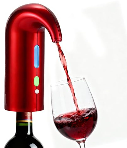 Mocoli Elettrico Decanter per Vino, Decanter per Vino Rosso Decanter Elettrico per Vino Rosso e Bianco Decanter Ricaricabile Aeratore per Vino Rosso Regalo di Vino per Familiari e Amici