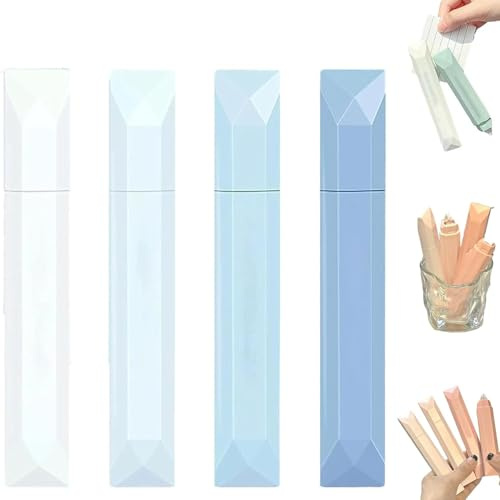 Lot de 4 stylos à ruban adhésif double face pour papier cadeau, rouleaux de ruban adhésif pour travaux manuels, stylos à rouleaux adhésifs pour l'école, le bureau et les projets de bricolage
