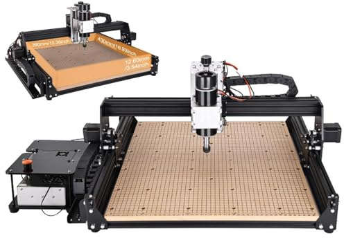 Desktop CNC Router Machine for Metal, Wood, Plastic, and Acrylic Carving, Engraving, and Cutting with Controller