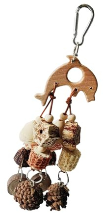 CAZSTYK Giocattolo interattivo per pappagalli con masticatori Frutta in Legno e rulli d ' per alleviare la noia Accessori per Gabbie per pappagalli Giocattolo intrattenimento per pappagalli Non