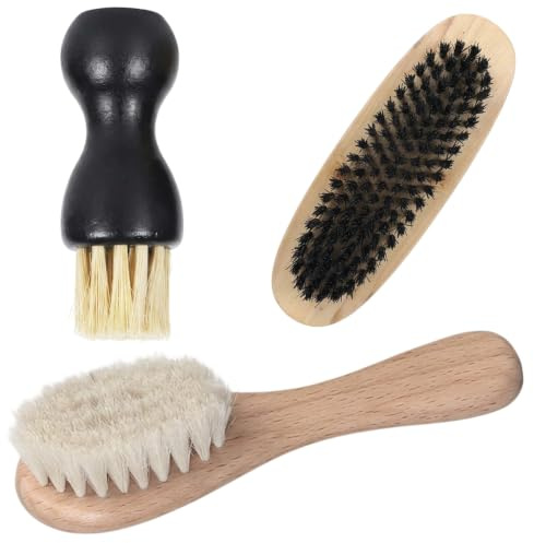 3-teiliges Set Pilzbürste, Gemüsebürste mit Naturborsten, Champignonbürste für Küchenreinigung, Kartoffelbürste und Krümelbürste für Gemüsepflege