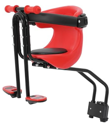 LXKJDS Siège enfant vélo avant MTB détachable repose-pieds dossier | Siège enfant pour VTT avant amovible, charge de 50 kg, repose-pieds et dossier, pour 8M-4J, montage facile.