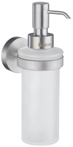 Smedbo Seifenspender, massiver Messingkern/Kupfer, Chrom, 6,2 x 9,5 x 23,5 cm