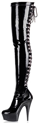 Higher Heels PleaserUSA Plateau-Overknee-Stiefel Delight-3063