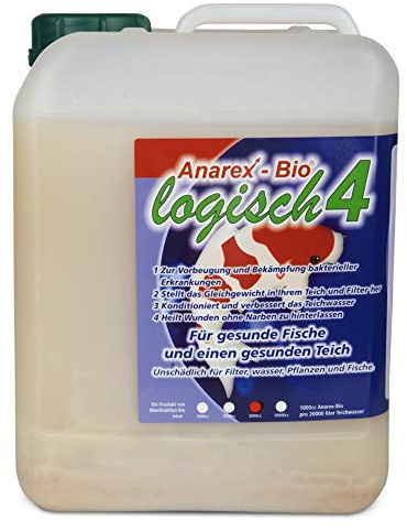 Anarex-Bio® 5 l • Biologische Milchsäurebakterien für Teich • Teichbakterien zur Vorbeugung von Krankheiten • Vernichtet 95% krankheitserregenden Bakterien