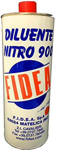 Fidea Diluente Nitro 900 – Solvente a Formulazione Bilanciata, per Vernici di Fondo, Antiruggini e Usi Generici, per Carrozzeria, Industria, Colorificio e Ferramenta, Rapida Evaporazione
