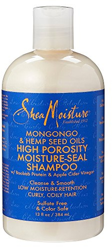 Mongongo & Hemp Seed Oils High Porosity Moisture-Seal Shampoo by Shea Moisture for Unisex - 13 oz Shampoo
