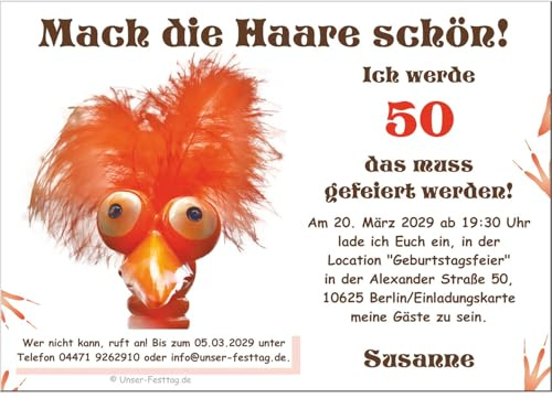 Einladungskarten zum Geburtstag Erwachsene, Mann Frau - für jedes Alter | Wunschalter 30 Karten