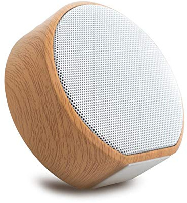 WangLx speakers Altoparlante Bluetooth Senza Fili Portatile da Esterno in Legno Mini Subwoofer Supporto TF Card/AUX Riproduzione Hands-Free Calling Strong Compatibility 360 Stereo, White