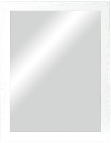 CHELY INTERMARKET, Espejo de Pared 50X70cm (Marco Exterior 61X81cm) MOD-113(Blanco) Forma Rectangular.