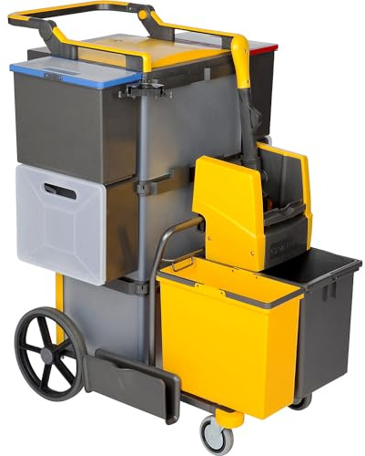 VErmop | Reinigungswagen SHOPSTER TREPPE Sprint | LxBxH 830 x 700 x 1000 MM | mit höhenVErstellbarem Schiebegriff