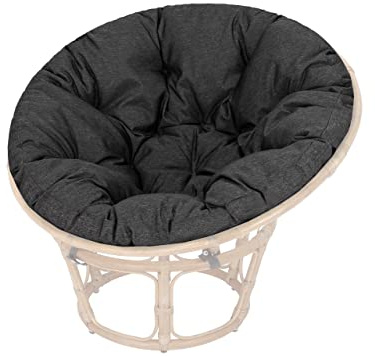 Acolchado para sillón Papasán, Acolchado, Acolchado de Repuesto Papasan, diámetro 114 cm, cojín de Suelo Acolchado, Color Negro
