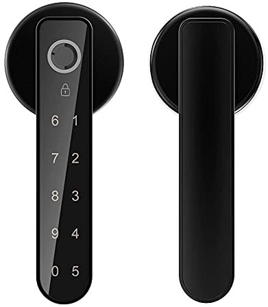 Wolf Guard TT02 Serratura della porta intelligente con impronte digitali, pomello della porta di ingresso senza chiave con tastiere, codice di accesso e chiavi