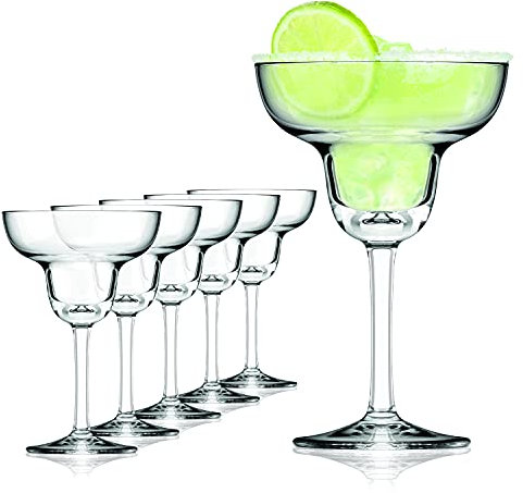 Bicchieri Margarita da 270 ml – Set bicchieri da Margarita 6 pz – Coppa Margarita in vetro – Set di 6 bicchieri cocktail particolari in vetro