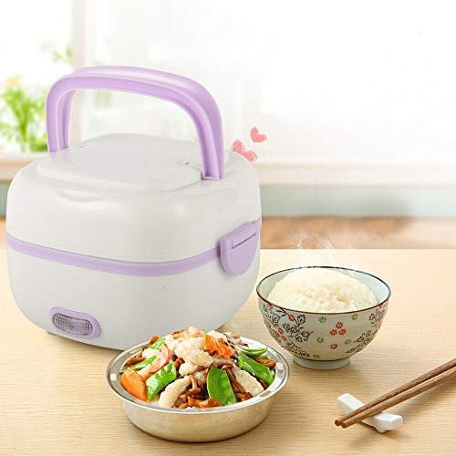 Reiskocher Klein für 1 Person Heißer Reiskocher mit 1 L Fassungsvermögen, Reisbox, multifunktionaler Mini-Reiskocher Rice Cooker Mini Lunchbox Elektrisch Electric Rice Cooker