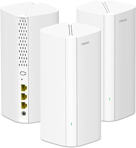 Tenda AX3000 Mesh WiFi 6 Sistema Nova MX12 Sistema De Malla WiFi para Todo El Hogar, Red De Malla De Doble Banda para Más De 160 Dispositivos, Cobertura WI-FI de hasta 7000 ft2, Nova de 3 Pack