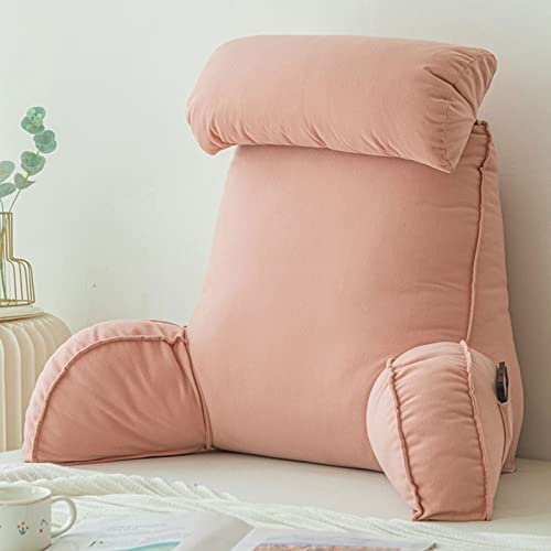 CLEMMO Almohada Lectura Cómoda,Cojín de Lectura,Cojín de Apoyo Trasero Desmontable,con apoyabrazos,Funda Lavable,Ideal como Respaldo para Leer o Jugar