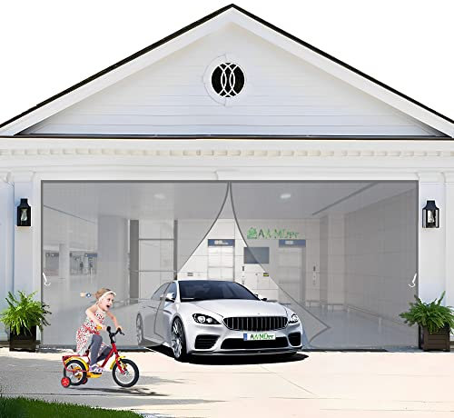 Insektenschutz Fliegengitter Rollo Tür Insektenschutzrollo, 105 x 185 cm mit Heavy Duty Mesh und Full Frame Klettverschluss - Grau