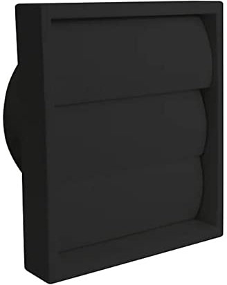 Manrose 1162BLK 100mm 4 Gravity Grille Extractor Fan Vent Cover with Gravity Flaps - Black