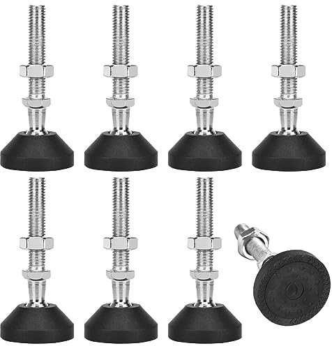 Cozywind Vis de Réglage pour Meuble Pieds de Nivellement Pied Réglable M10 x 50mm x Ø40mm 8 Pièces Pied à Vis Reglage Pied de Meuble en Hauteur