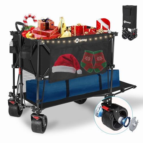 Sekey XXXXL 4021 - Carro Plegable (350 L, con neumáticos Extra Anchos, 17 x 10 cm, Plegable, 4 direcciones, 4 x 10 cm), Color Negro