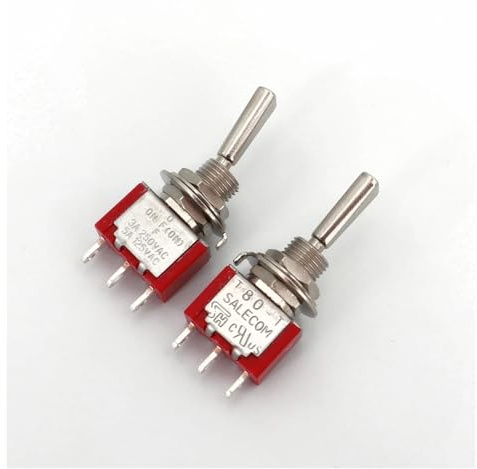 10Pcs SH T8014B-U Flatted Lever 3Pin One Side Momentary ON-OFF-MOM SPDT Toggle Switch ICXLPMC