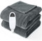 PRANITE Electric Blanket - 200x150cm Heated Blanket Double with 6 Heat Settings, 10H Timer Auto off King Size Electric Throw Blanket for Sofa Bed, Machine Washable, Grey