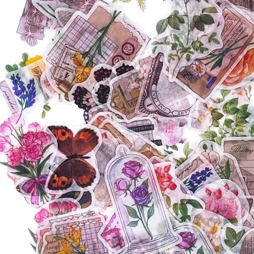 260 Fogli Scrapbooking Adesivi Scrapbooking Fiore Farfalla Adesivi Floreali Per Scrapbook Vintage Stickers Flowers Vintage Carta Deco