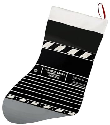 Klassische Film-Schindel-Weihnachtsstrümpfe, roter Filz, Weihnachtsstrümpfe mit weißer, superweicher Plüsch-Manschette, für Weihnachtsbaum, Urlaub, Kamin, Familiendekoration