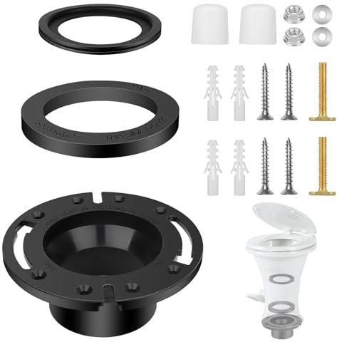 Linkstyle RV Toilet Seal and Socket Floor Flange Kit, 3 in 1 Combo Kit Compatible with Dometic 300 310 320 RV Toilet