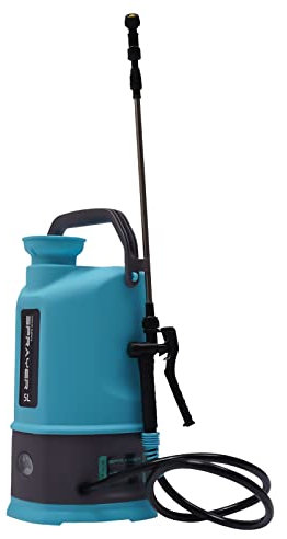 5L Akku Drucksprüher, Elektrischer Pflanzensprüher Gartenspritze Sprühgerät für Pflanzenschutz Garten, Sprühdüsen Rückenspritze
