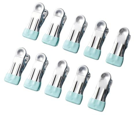 10pcs Towel Holders For Outdoor Use Stainless Steel Heavy Duty Clothes Pins Holders Easy To Carry Metal Clothespins
