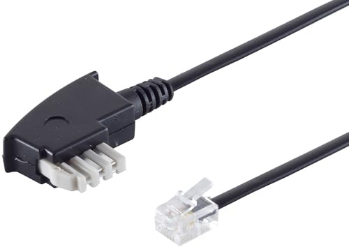1aTTack.de 1 x 15 m – TAE-N till RJ11 6/4 telefonkabel 6P4C anslutningskabel med internationell beläggning för telefonsvarare fax modem