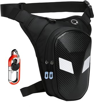 OnlyPRIME Marsupio da Gamba Tattico Impermeabile per Moto Uomo – Accessori Moto Uomo con Borsello Gamba Resistente per Viaggi e Uso Quotidiano (Copertina Rigida Impermeabile)
