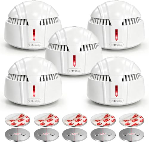 DAYTECH Mini Rauchmelder, 10 Jahre Batterie, Magnethalterung, 85 dB | Kompakter Feuermelder mit TÜV Rheinland Zertifizierung, Test-/Stummschaltung, Magnetmontage und 10-Jahres-Batterie