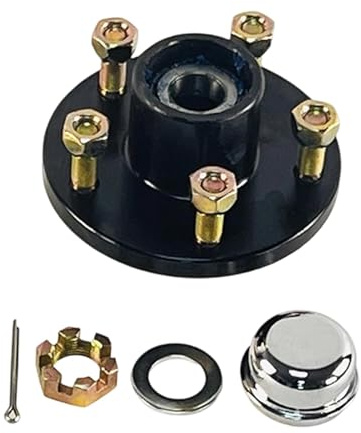 Ronyme Kit de moyeu de remorque pour de 1-1/16 po, Robuste, Accessoires métalliques, 5 boulons 4,5 pour essieux de remorque de 2 000 LB