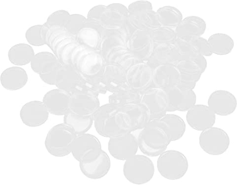 Mynthållare, 100 st/set 32 mm genomskinliga mynt kapslar fodral hållare förvaringsbehållare plast förvaringslåda för uppsamlingsmaterial, låda