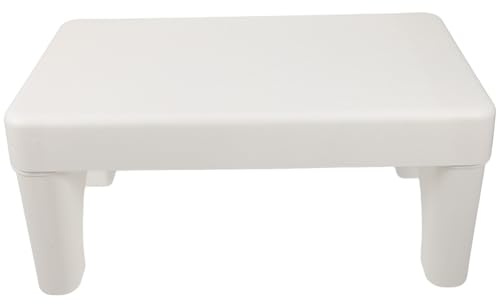 Baluue Tabouret de Toilette Marchepied en Polypropylène Blanc Design Ergonomique 1 Pièce Repose-Pieds pour Toilettes Adulte Accessoire Salle de Bain pour Position Accroupie