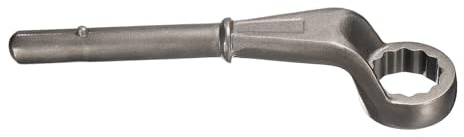 QUARKZMAN Abgewinkelter Rohrgriff-Ringschlüssel 1-1/2 CR-V 12-Punkt Abgewinkelter Einseitiger Torx-Schlüssel Hochhals-Rohr-Ringschlüssel Grau