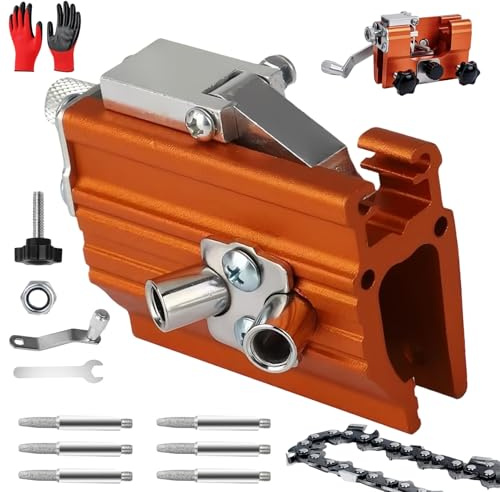 Qinux Klampero Kettenschärfer, Profisaw-Kettenschärfer Restore the Edge of Chainsaw's Chain in Just A Few Minutes, Fewer Costly Replacements, Sharpening Even without Experience(L-6)