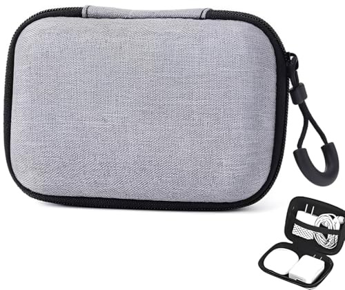 ZORTVUL Pochette Voyage, 11x8x4cm Étui Rigide Pour Câbles, Chargeurs, Écouteurs, Idéal Pour Voyages, Bureau, Maison Et Rangement Électronique