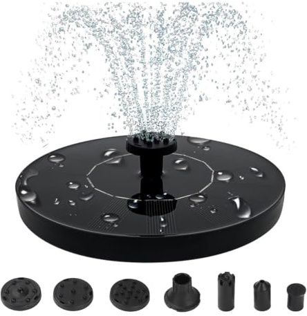 Aideepen Solar Springbrunnen für Außen mit 6 Sprüh Effekten