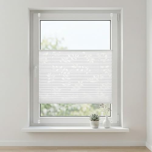 Sekey Plissee ohne Bohren Klemmfix Fenster Plisseerollo Verstellbarer Spannung Jalousie für Tür & Fenster
